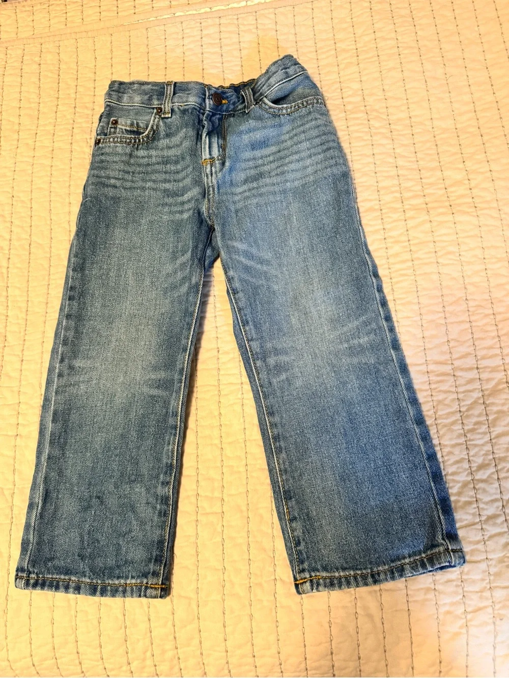 Three pair of Light and Medium Blue Denim Jeans